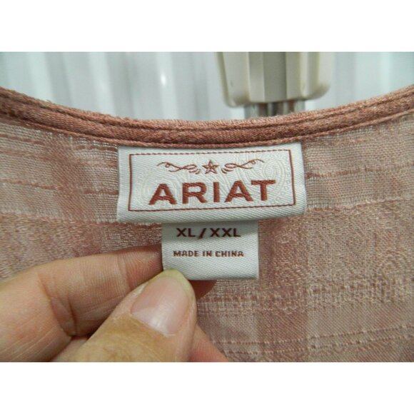 Ariat Womens XL/XXL Dusty Pink Sheer Duster Kimono Cover-Up Bell Sleeve Wrap - Picture 6 of 16